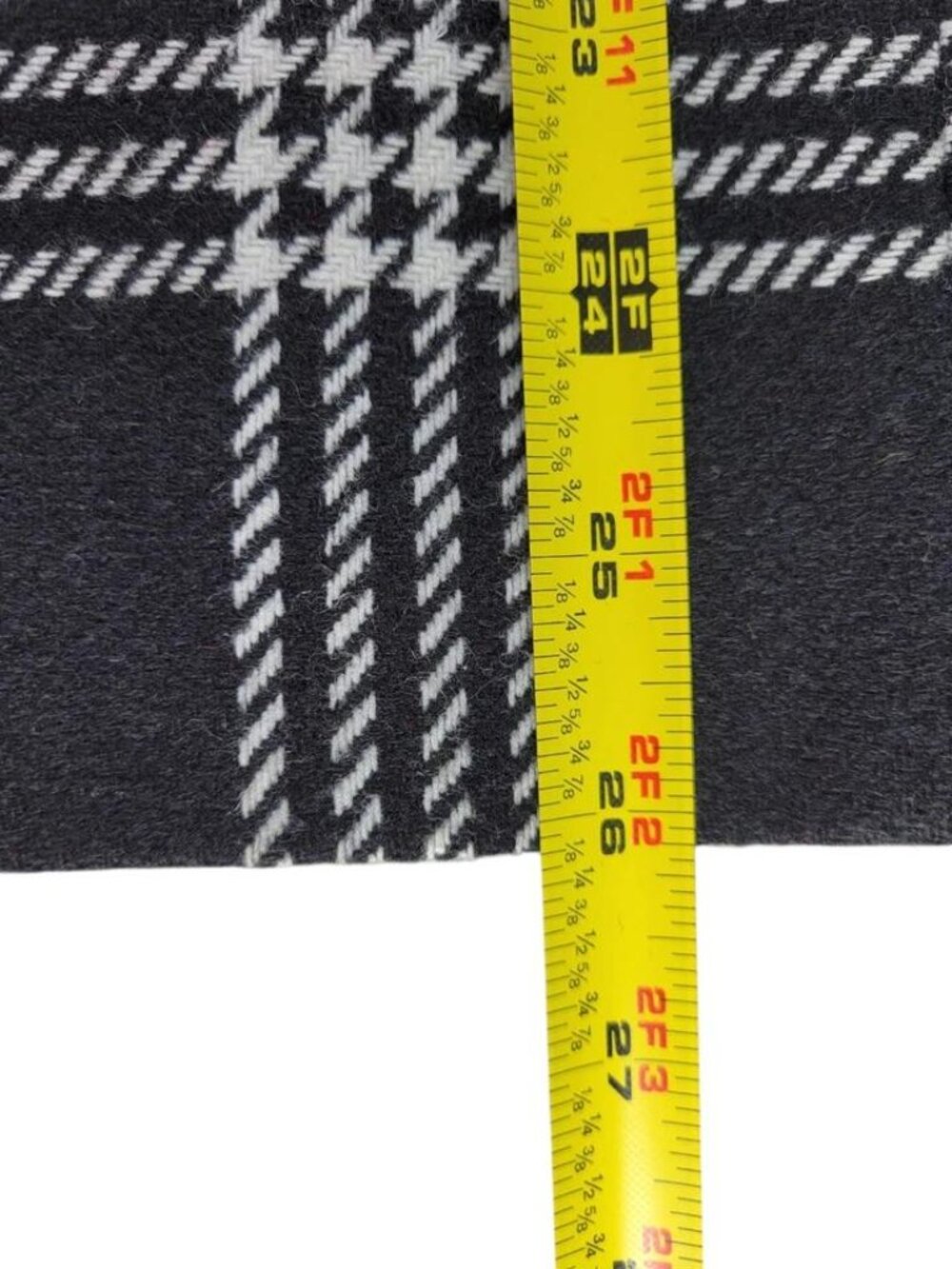 Le Suit Blazer Size 4 Black White Glen Plaid Check 3 Pockets Wool Blend Lined - Picture 8 of 11